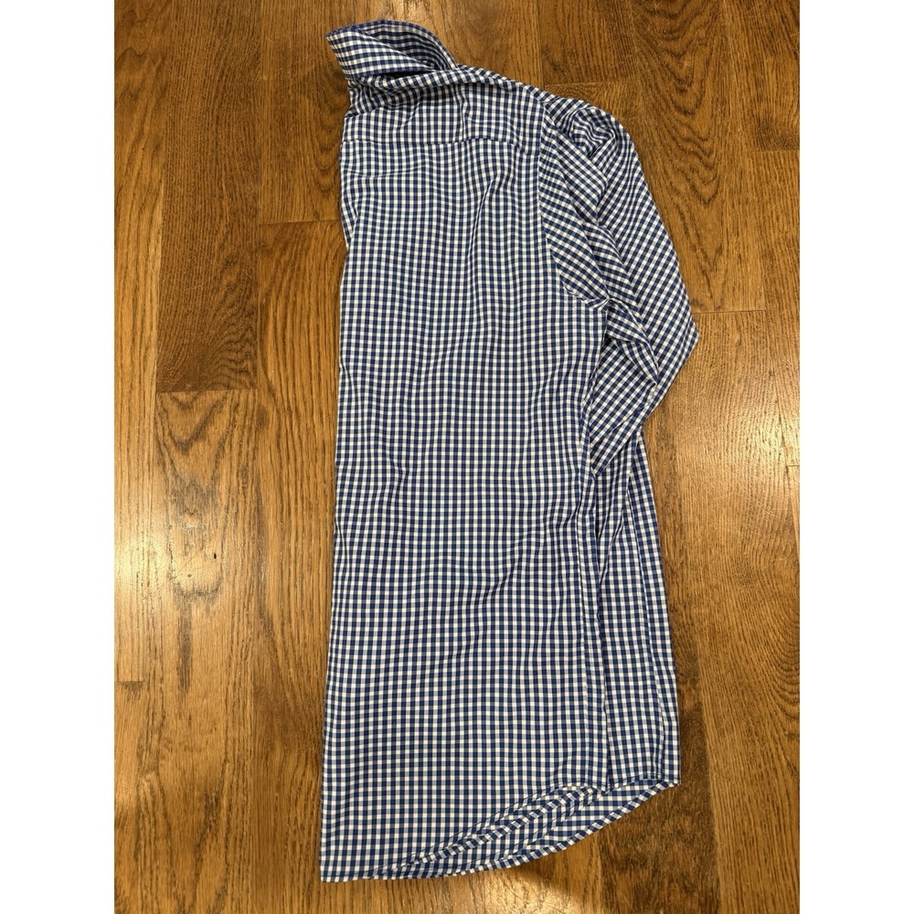 Peter Millar Summer Comfort Buttodown Blue Check Men's Size Large Lightweight - Picture 6 of 6
